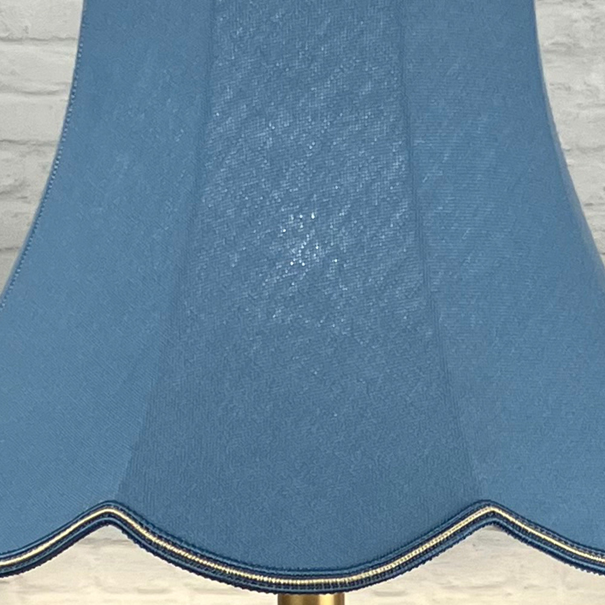 Bluescope Shade Blue Retro Scalloped Lampshade | Blue Vintage Light Shade | Traditional ...