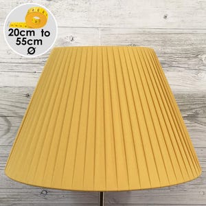 Gold Ribbon Pleated Lampshade, Handmade Cotton Lampshade