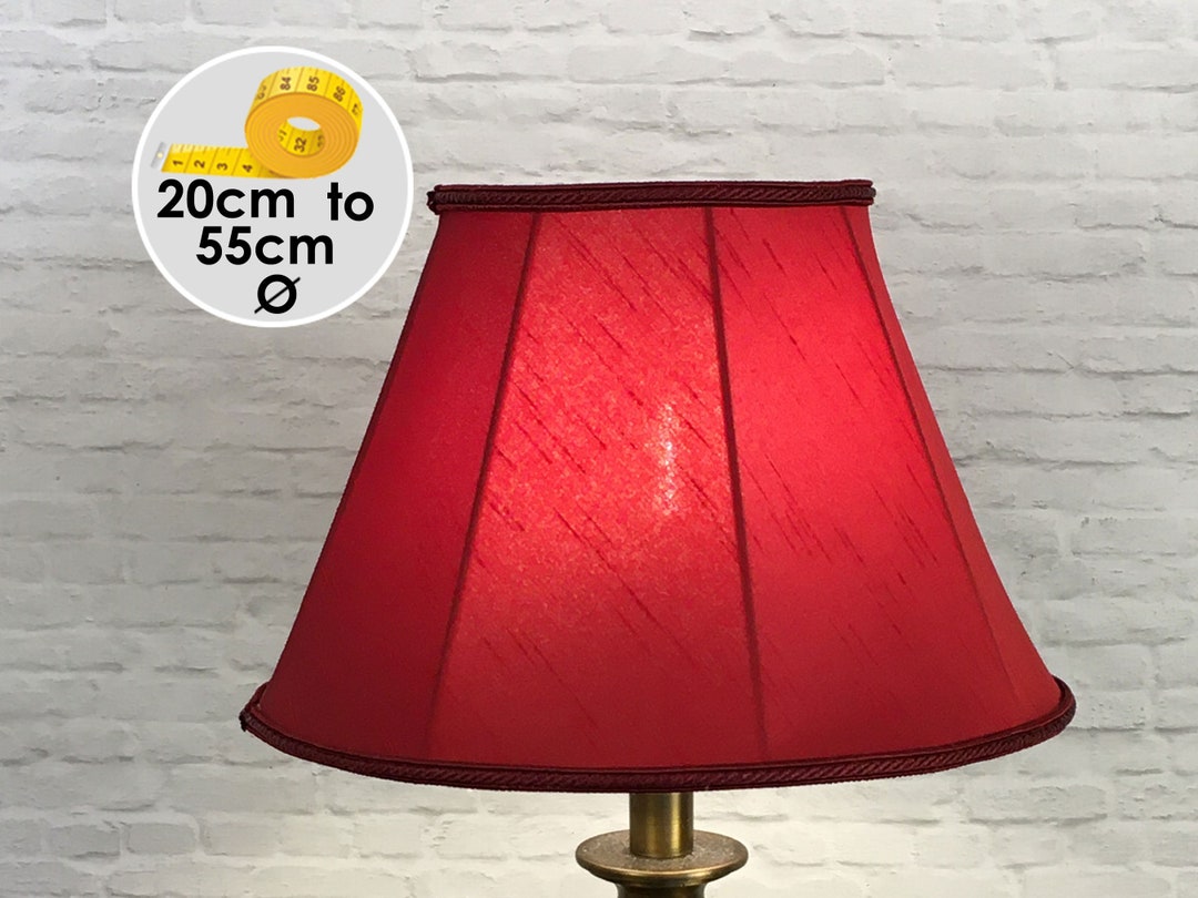Burgundy Retro Lampshade | Traditional Red Lampshade | Burgundy ...