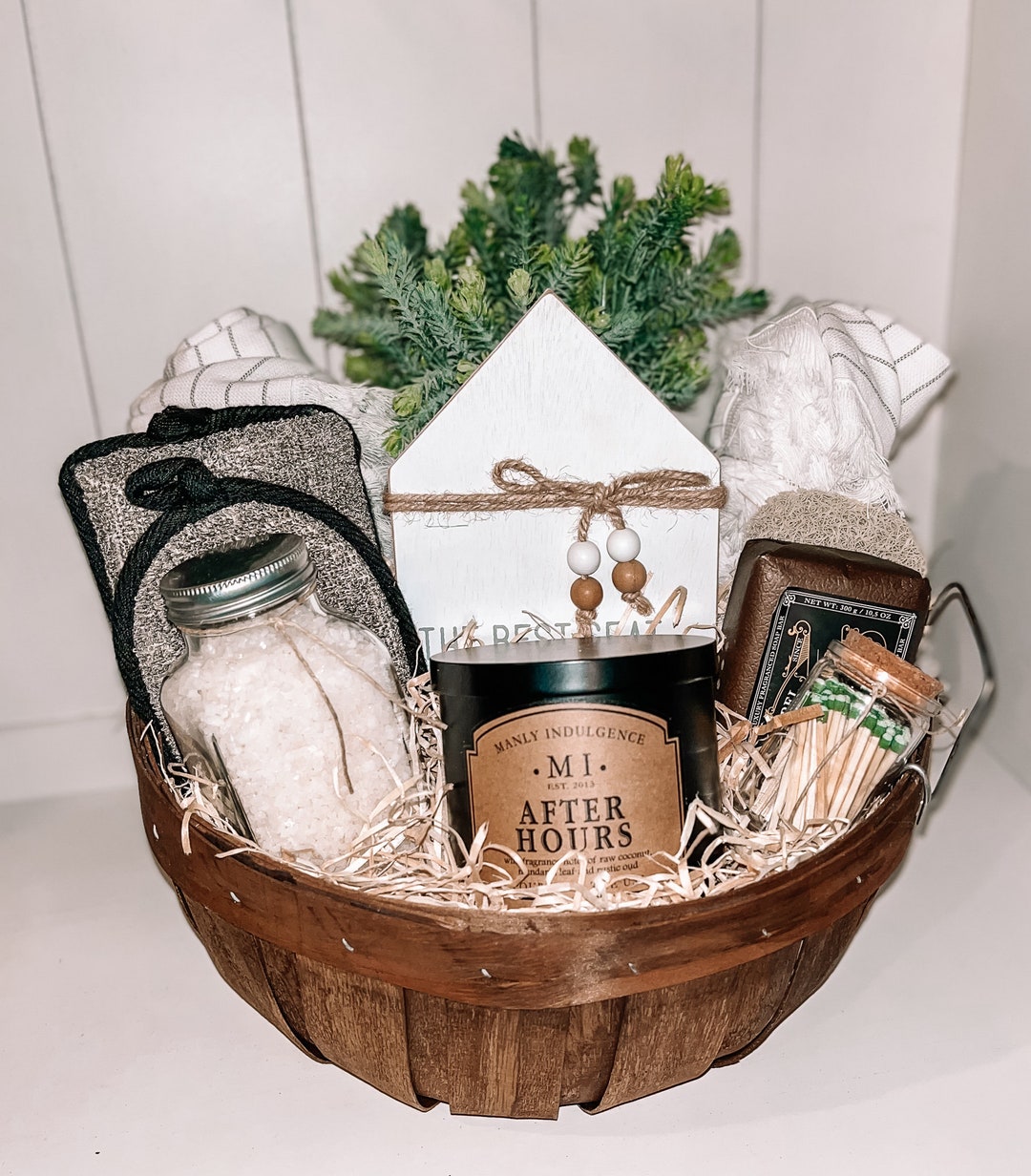 Men's Spa Basket Gifts for Men Luxury Gift Corporate Etsy