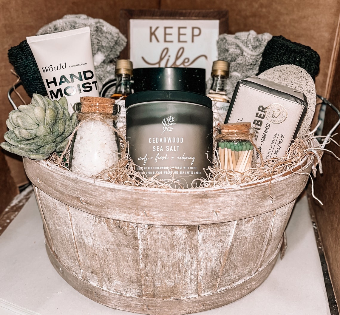 Men's Spa Basket Gifts for Men Luxury Gift Corporate Etsy