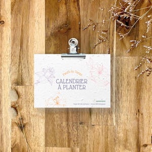 Calendrier à planter 2025 - Fleurs du Temps / Calendrier ensemencé 2025 / Calendrier éco-responsable / Cadeau écologique