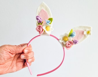 Easter Bunny Ears Headband for girls, spring hairband for all ages. Perfect for Easter baskets, Easter gift, Easter outfit, Easter egg hunts