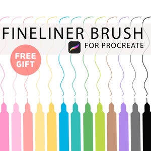 Fineliner Procreate Brushes, Fine Tip Pen Brushes For Procreate, Point Pen Brush Set, Gel Pen Brushes, Ultra Fineliner Procreate Brush