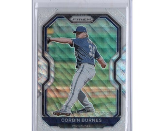 2021 Panini Prizm Baseball Corbin Burnes #128 White Sparkle Prizm SP Tier II - Excellent Condition - Free Shipping on Orders over 35