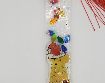 Christmas Dog Festive Resin Bookmark