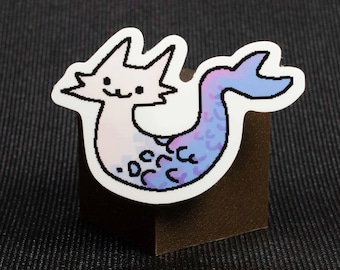 Mermaid Cat Vinyl Sticker