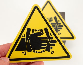 Bite Warning Sticker and Con Badge