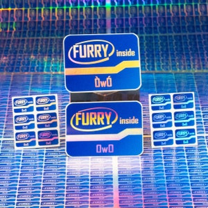 Furry Inside OwO Sticker - Holographic Vinyl