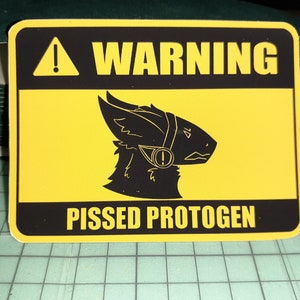 Pissed Protogen Vinyl Sticker
