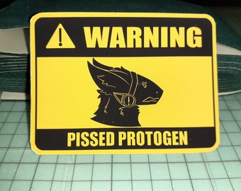 Pissed Protogen Vinyl Sticker