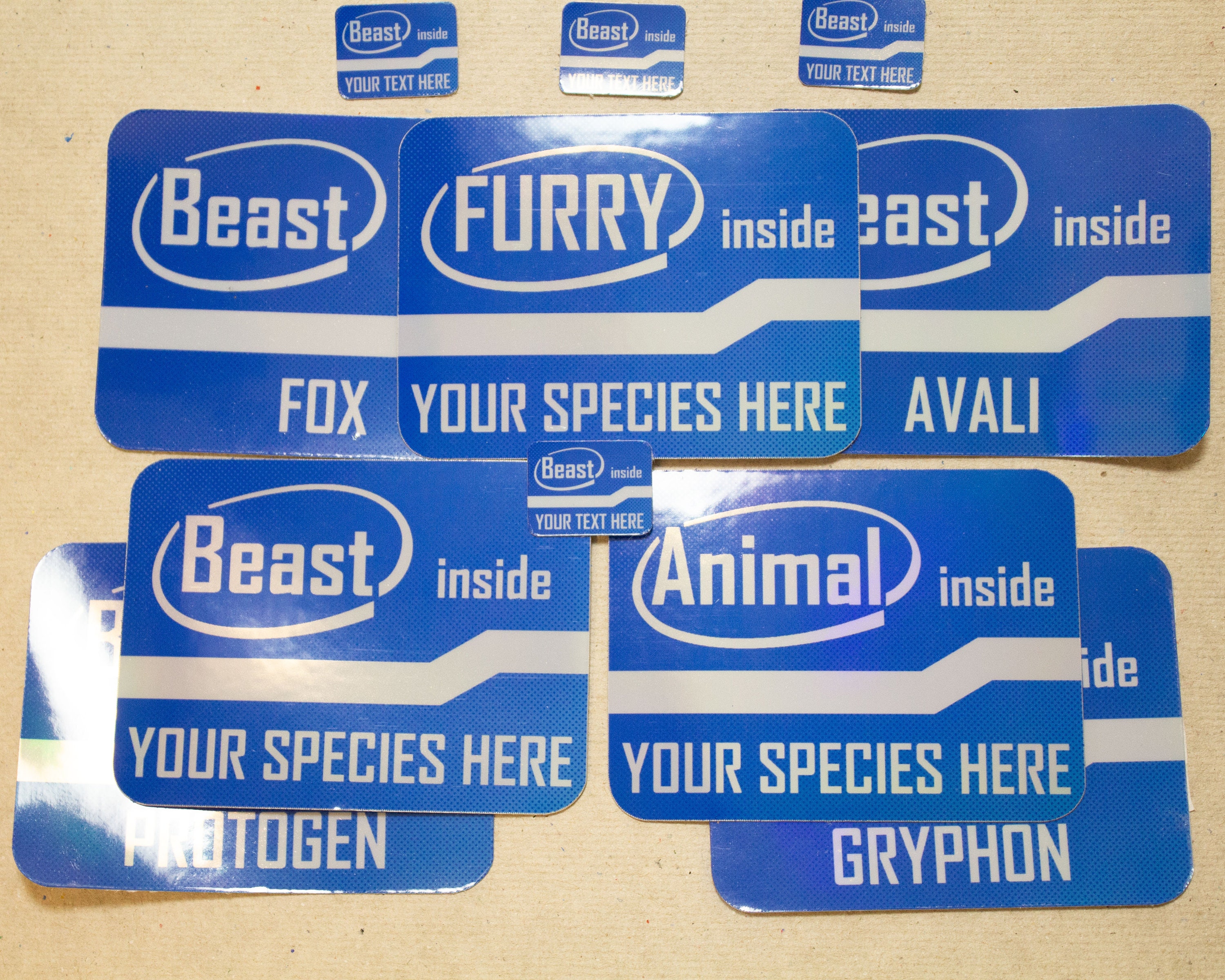 Animal / Beast / Furry Inside Furry Sticker Holographic Etsy