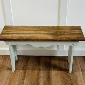 Rustic Wood Bench, Cottage Bench, Vintage Farmhouse Bench, Primitive ...