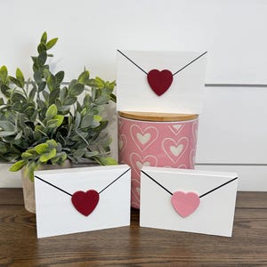 Valentines Day Envelope, Heart Envelope, Love Letter, Wood Envelope, Valentines Decor, Valentines Tiered Tray Decor, Love Note
