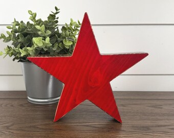 Rustic Wood Star: Hand-Painted Patriotic Decor
