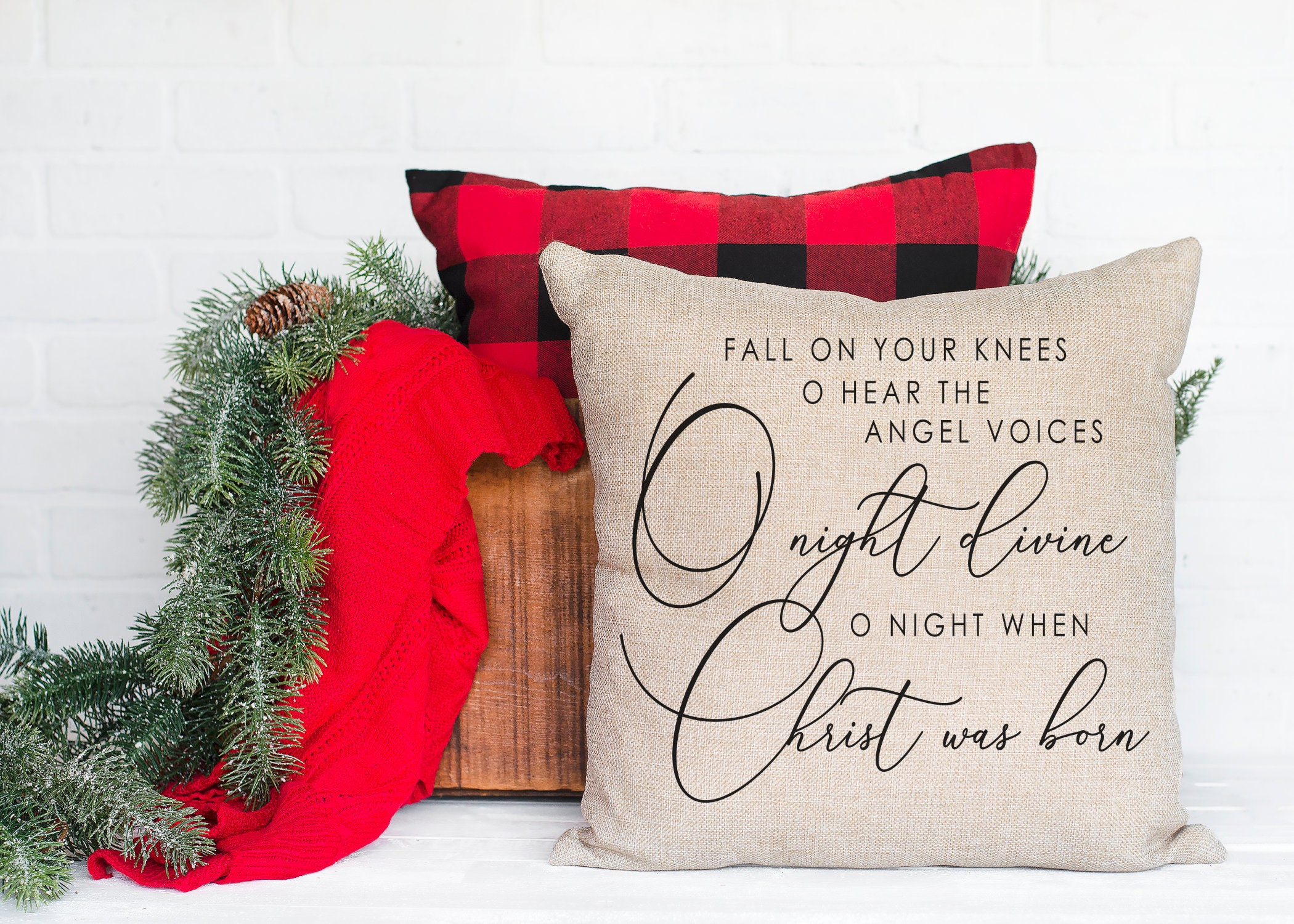 Oh Holy Night Church Pillow | Little Birdie