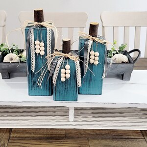 Wood Pumpkins, 4x4 Pumpkins, Wood Pumpkin Set, Fall Porch Decor, Rustic Wood Pumpkins, Block Pumpkins, Fall Decor image 3