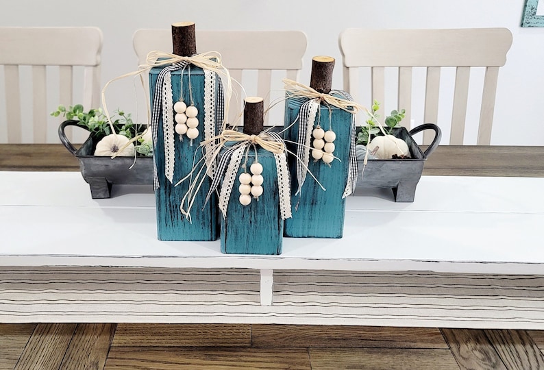 Wood Pumpkins, 4x4 Pumpkins, Wood Pumpkin Set, Fall Porch Decor, Rustic Wood Pumpkins, Block Pumpkins, Fall Decor image 3