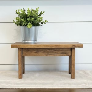 Small Wood Stool, Decorative Wood Riser, Farmhouse Stool, Rustic Wood Pedestal, Rustic Wood Stool, Farmhouse Riser,  Plant Stand