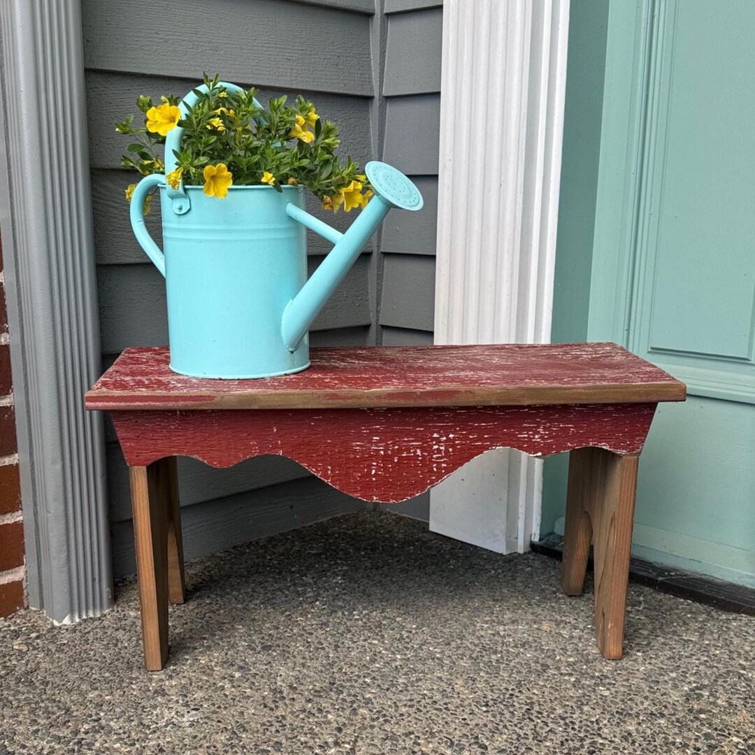 Small Rustic Wood Bench, Barn Wood Bench, Small Entryway Bench, Porch ...