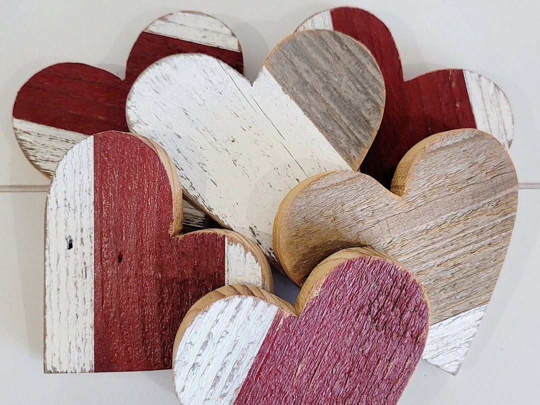 Small Rustic Heart Rustic Wood Heart, Valentines Decor, Reclaimed Wood Heart, Pallet Heart ...