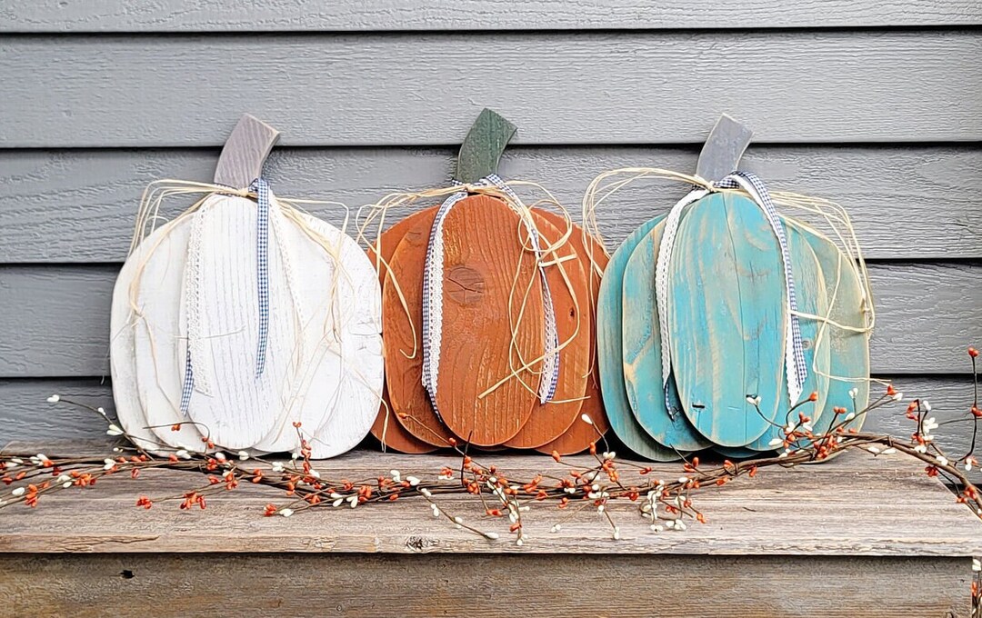 Rustic Wood Pumpkin, Fall Porch Decor, Porch Leaner, Fall Wood Pumpkin ...