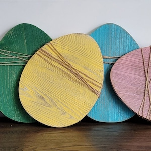 Wood Easter Egg, Rustic Wood Eggs, Easter Porch Decor, Spring Decor, Easter Table Decor, Distressed Wood Eggs