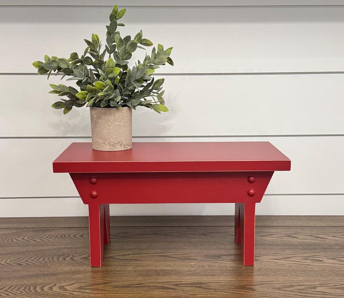 Small Wood Bench, Wood Riser, Farmhouse Bench, Rustic Wood Riser ...