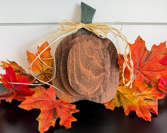 Rustic Wood Pumpkin, Small Wood Pumpkin, Pumpkin Decor, Fall Decor, Wood Pumpkin