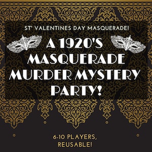 1920s Dress Murder Mystery Game/Prohibition/Speakeasy Themed Party/Adult Murder Mystery Party/Instant Digital Download/Engagement Party Game