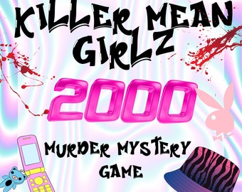 10-20 Players/00s Themed Teen Murder Mystery/Adult Murder Mystery Party Kit/Murder Mystery Box/2000s Murder Mystery Game/Role Playing Game