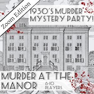 British murder mystery/1930s Dress/Adult Murder Mystery Party/Murder Mystery Box/Instant Digital Download/House Party Game/Role Playing Game