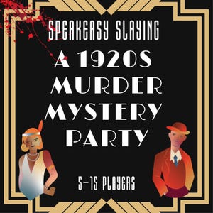 1920s Speakeasy Party/5-15 Player Prohibition Murder Mystery Party Game/Adult Murder Mystery Party/Teen Murder Mystery Box/1920s Fancy Dress