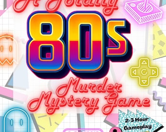 10-20 giocatori/Festa con delitto a tema anni '80/Festa con delitto per adulti/Download immediato/Giochi con delitto anni '80/Gioco di ruolo/Gioco arcade