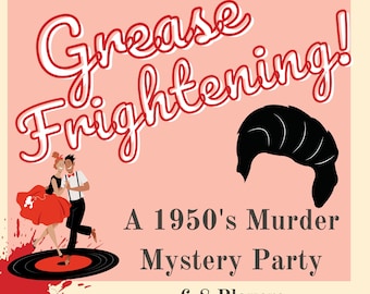 Grease Themed Murder Mystery Game/Adult Murder Mystery Party Kit/Instant Download/Murder Mystery Box/6-8 Characters/Reusable & Host Can Play