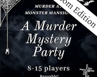 Monster Mansion Zoom Murder Mystery Party Game, 8-15 spelers