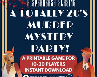 10-20 Players/20s Themed Murder Mystery Party Game/Speakeasy Murder Mystery Party Kit/Murder Mystery Box/Roaring 20s Murder Mystery Game/