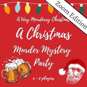 A Very Murderry Christmas/Zoom-friendly Game/Christmas Murder Mystery Party Game/Xmas Party/Adult Murder Mystery Party/Murder Mystery Box