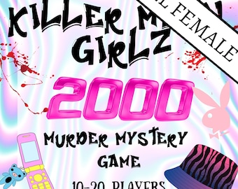 10-20 Players/00s Themed Teen Murder Mystery/Adult Murder Mystery Party Kit/Murder Mystery Box/2000s Murder Mystery Game/Role Playing Game