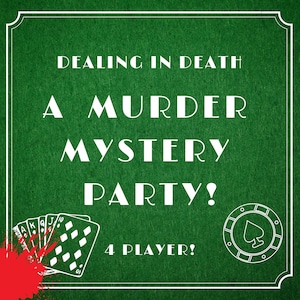 ポーカーをテーマにした大人向け殺人ミステリーパーティーゲーム/男性と女性向けのユニークなギフト/4人用/殺人ミステリーボックス/即時ダウンロード/直前のギフト