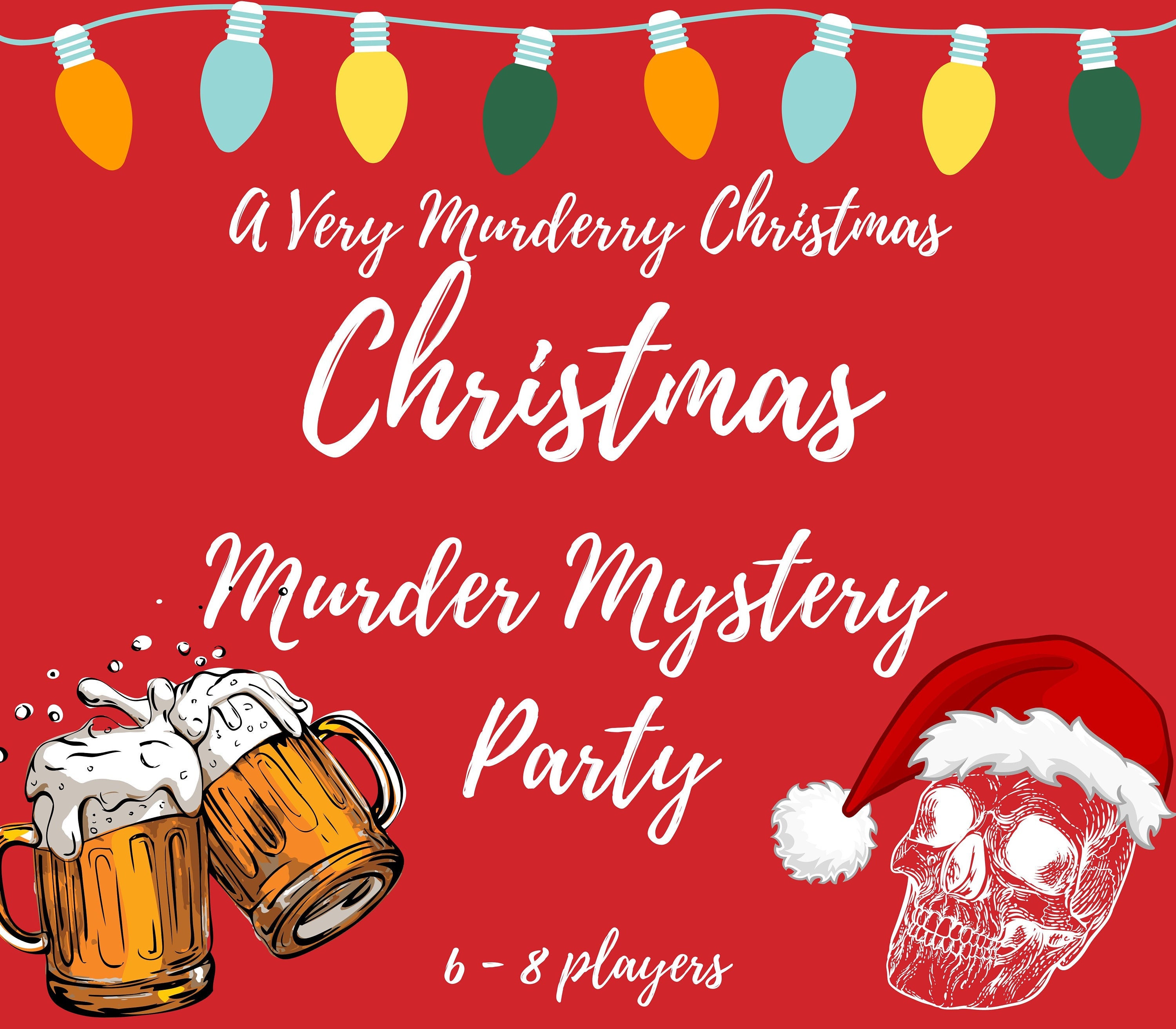 A Very Murderry Christmas/christmas Murder Mystery Party Etsy