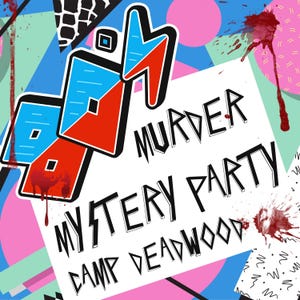 ¡Juego de fiesta de misterio de asesinato de los 80/para 5 a 15 invitados/kit de misterio de asesinato para descarga instantánea/rejugable y el anfitrión también puede jugar!