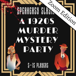 5-15 Guests/1920s Speakeasy Party/Prohibition Mystery/Zoom Adult Murder Mystery Party Game/Murder Mystery Box/Roaring 20s Costumed Whodunnit