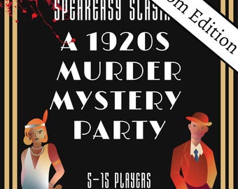5-15 Guests/1920s Speakeasy Party/Prohibition Mystery/Zoom Adult Murder Mystery Party Game/Murder Mystery Box/Roaring 20s Costumed Whodunnit