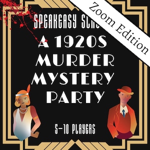 1920s Speakeasy Party/Prohibition Party/Zoom Adult Murder Mystery Party/Murder Mystery Box/Instant Digital Download/1920s Dress/5-10 Player