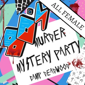 All Female 1980s Costume Murder Mystery Party/Murder Mystery Party for Teens/Adult Murder Mystery/Digital Download/5-10 Players/Role Playing