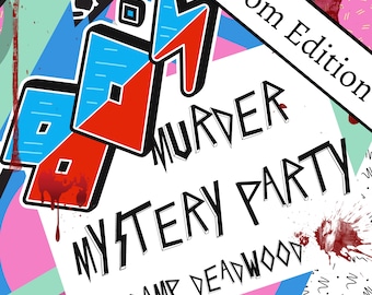 1980s Dress Murder Mystery Party Game/Zoom Friendly 80's Party/Murder Mystery Teens/Murder Mystery Box/Instant Digital Download/5-10 Players