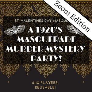 1920s Dress Speakeasy Murder Mystery Party Game/Zoom Adult Murder Mystery Party/Murder Mystery Box/Instant Download/Engagement Party Game