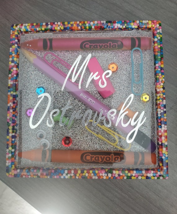 Resin Teacher Coaster Etsy