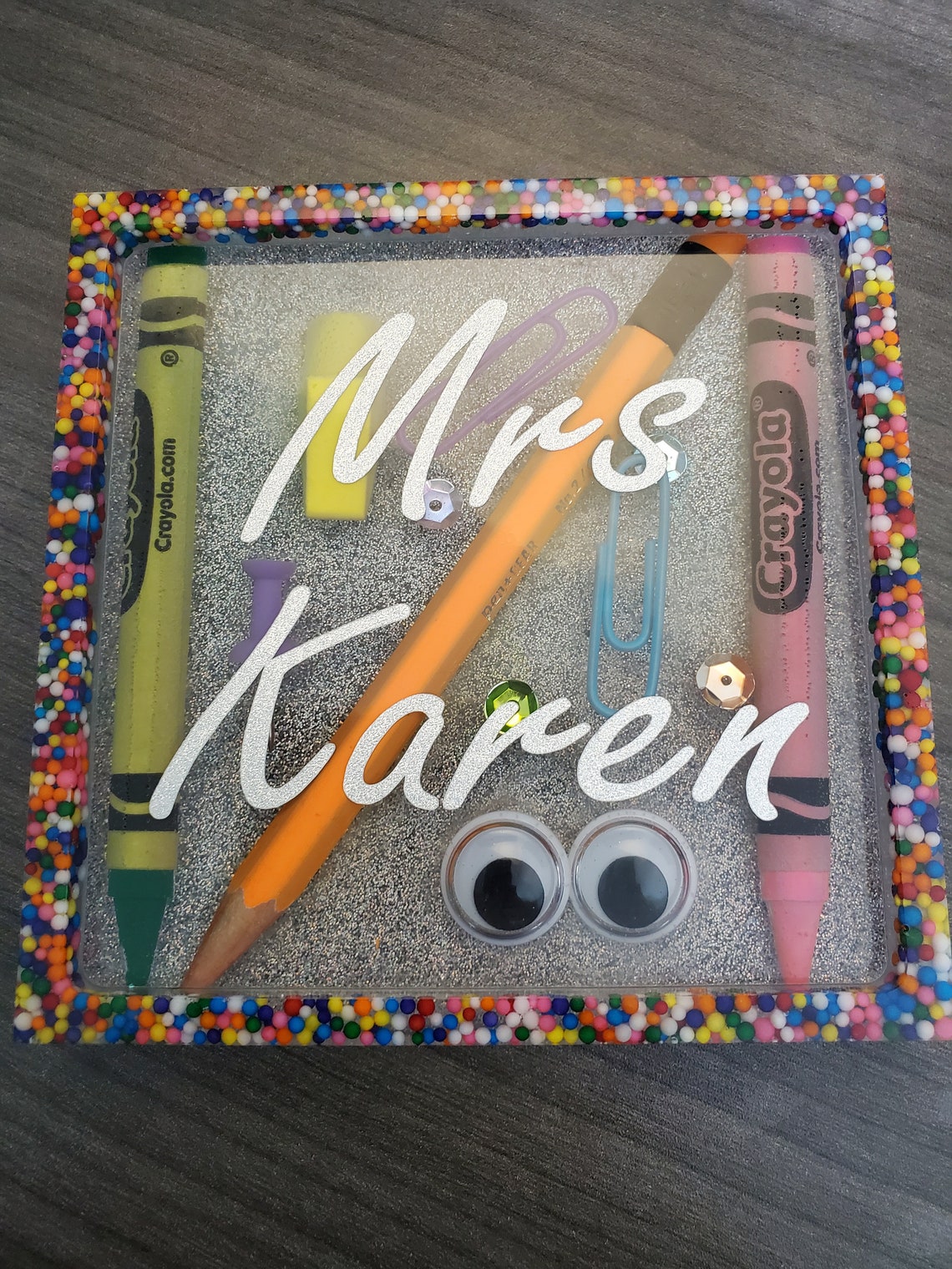 Resin Teacher Coaster Etsy